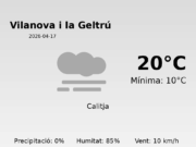Previsió de l’AEMET a Vilanova i la Geltrú avui 17 de Abril de 2026