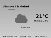 AEMET: El temps per a Vilanova i la Geltrú – 23 de Abril de 2026