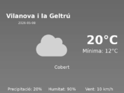 Previsió de l’AEMET a Vilanova i la Geltrú avui 8 de Maig de 2026