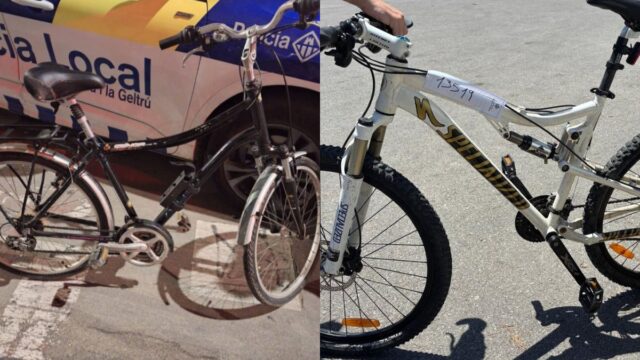 Imatge de les bicicletes robades (Policia Local de Vilanova i la Geltrú)