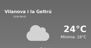 Previsió de l’AEMET a Vilanova i la Geltrú avui 5 de Juny de 2026